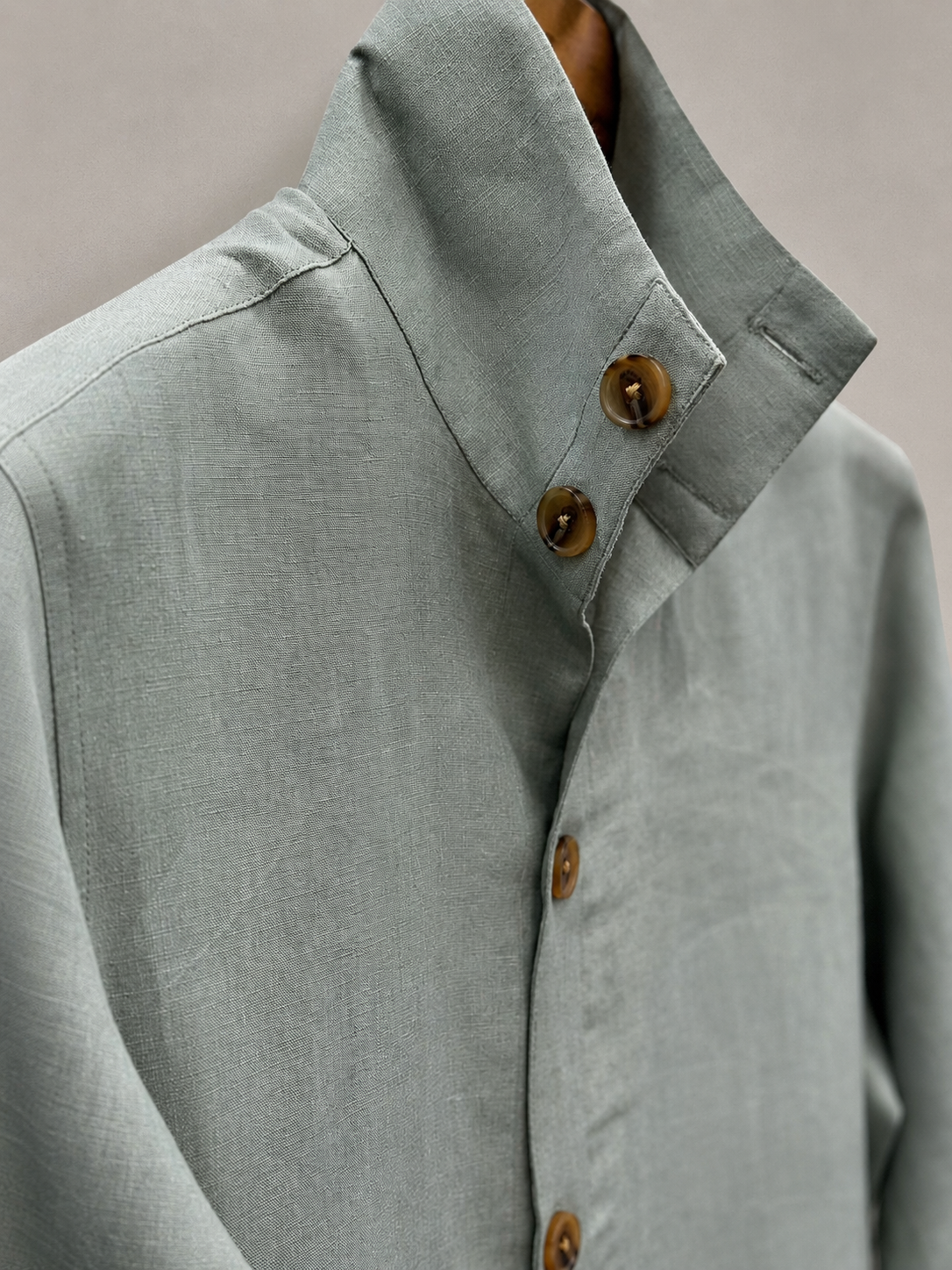 Light Sage Green Linen Shacket
