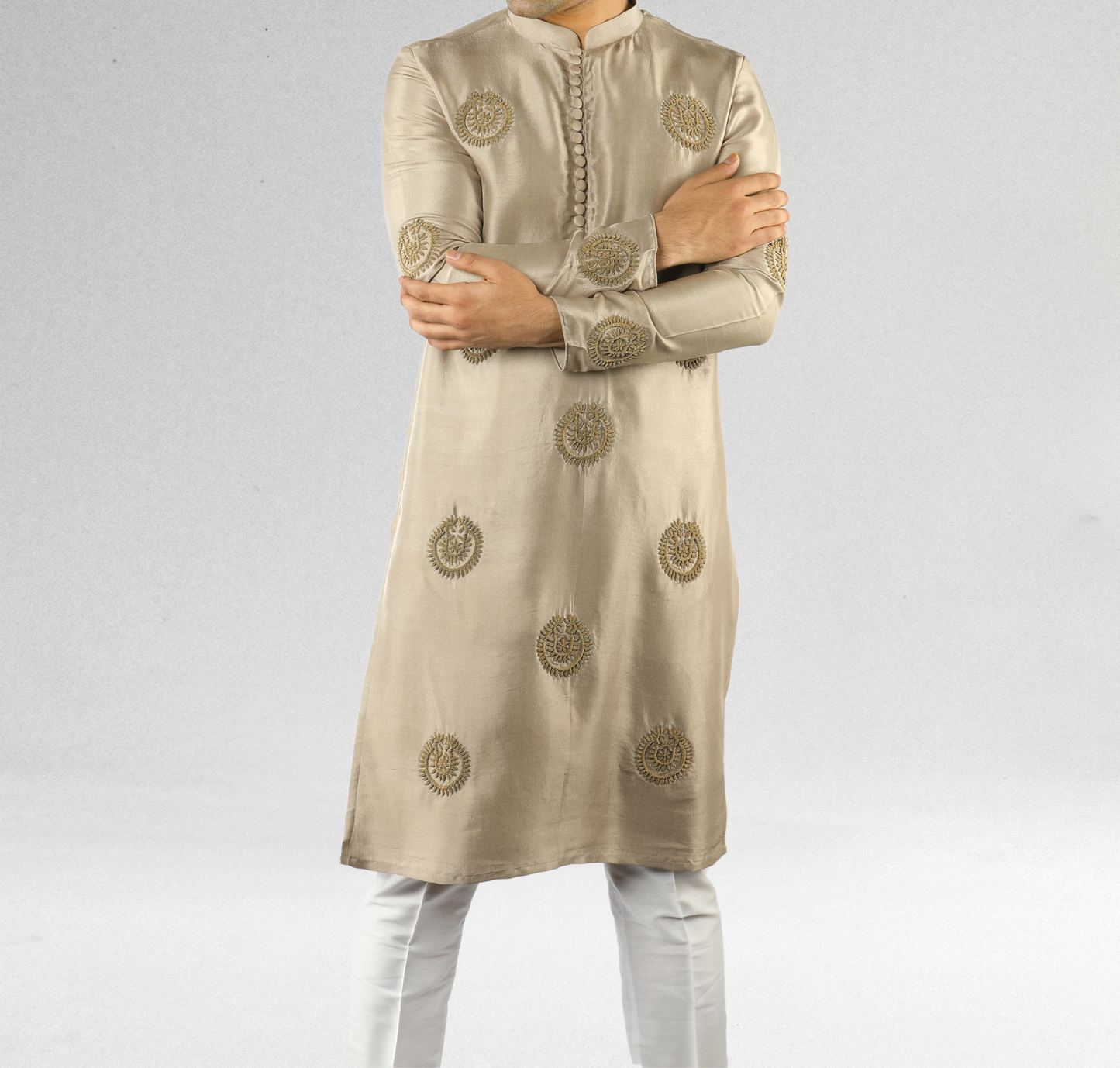 Linen silk kurta