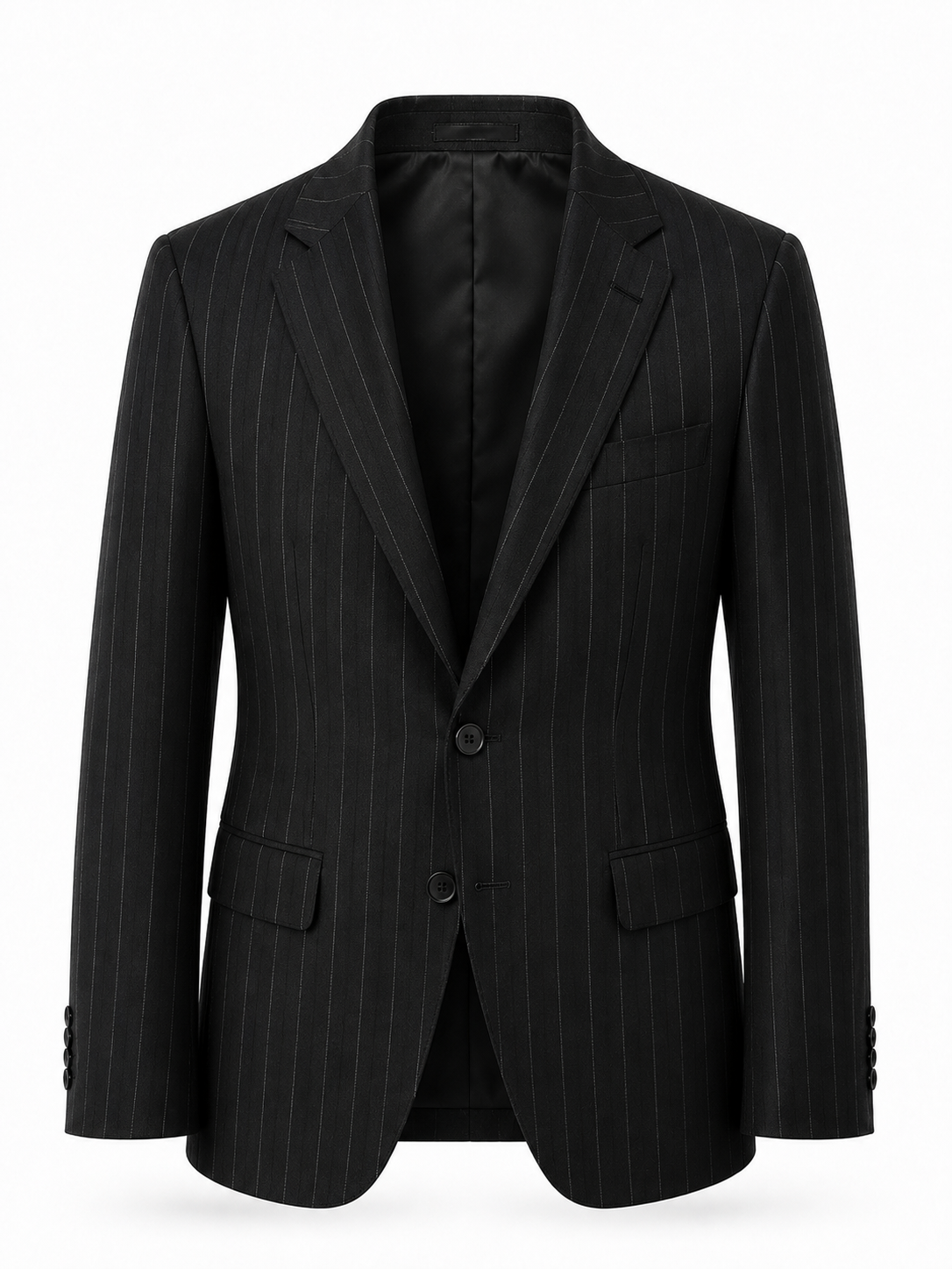 Black Pinstripe Business Blazer