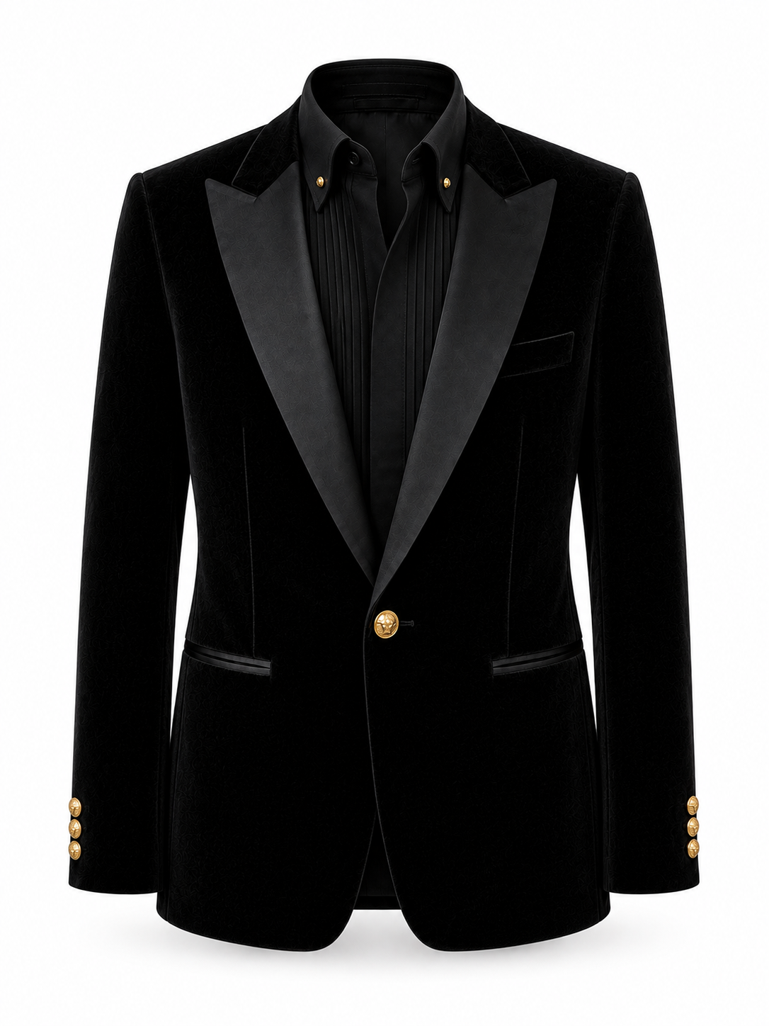 Midnight Noir Velvet Tuxedo Blazer
