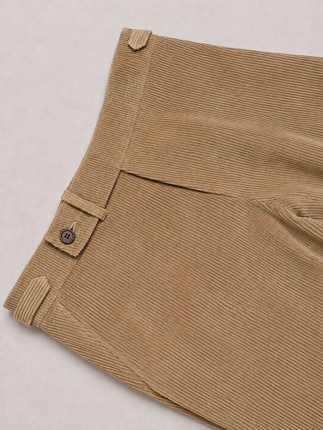 Camel Corduroy Gurkha Trousers