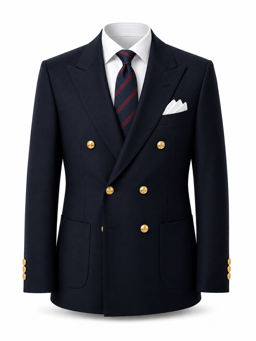 Midnight Navy Double-Breasted Blazer