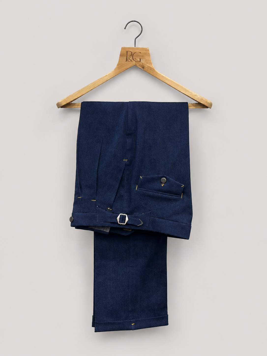 Midnight Blue Turn-Up Gurkha Denim