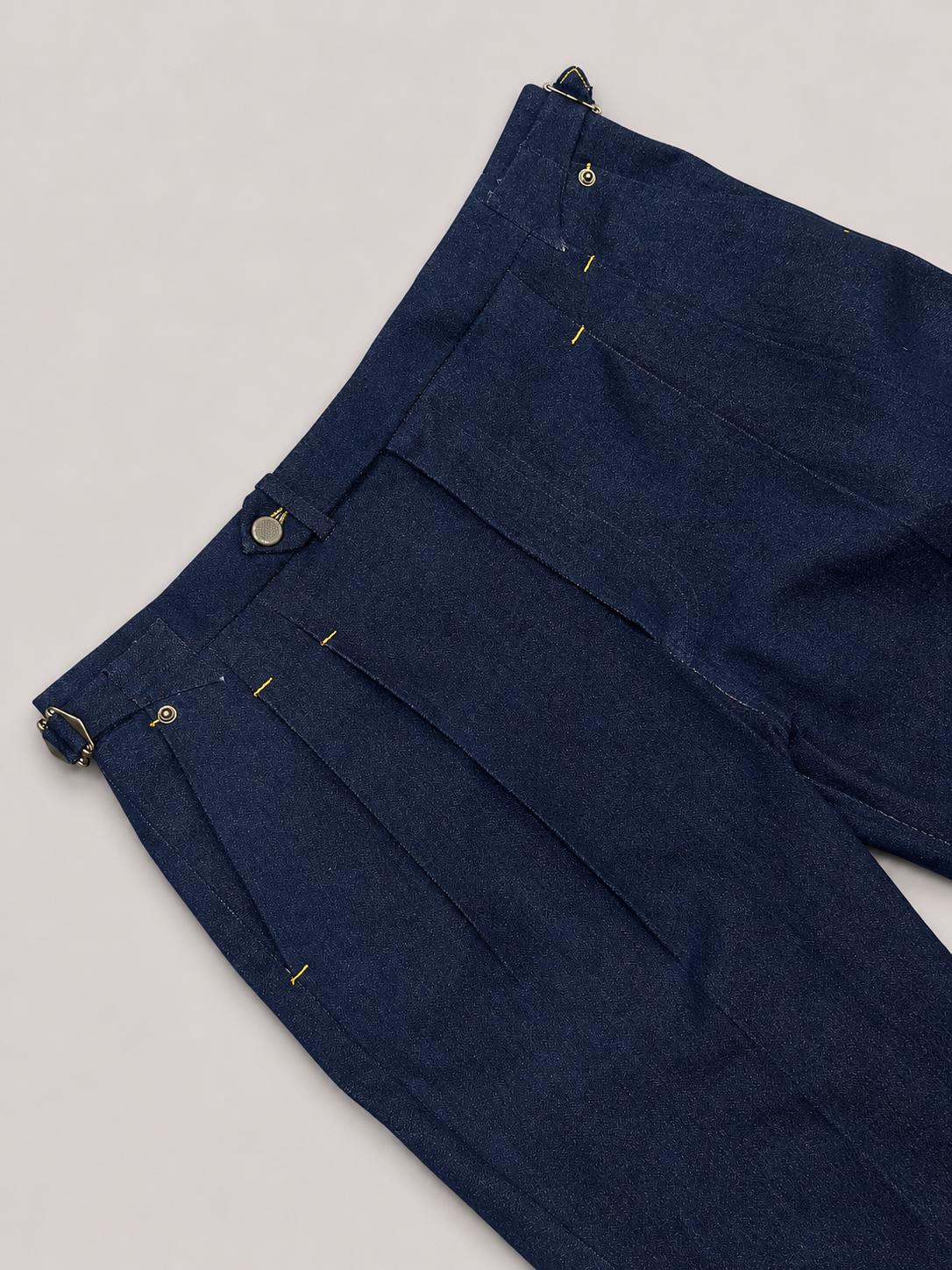 Midnight Blue Turn-Up Gurkha Denim