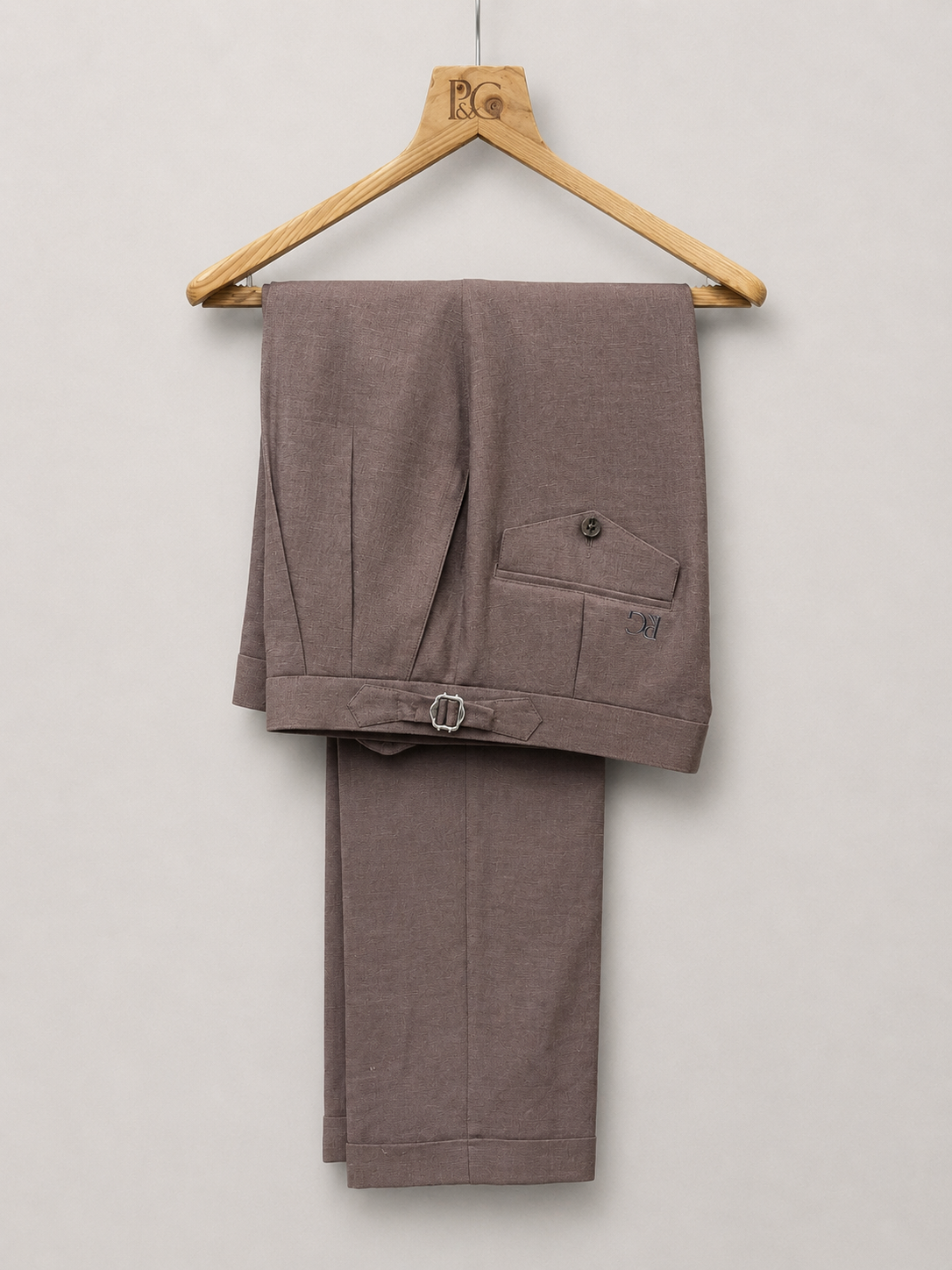 Dusty Pink Pure Linen Trousers