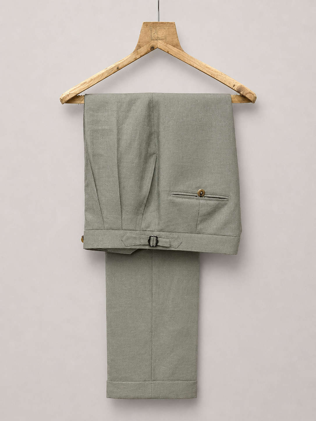 Light Sage Green Linen Trousers