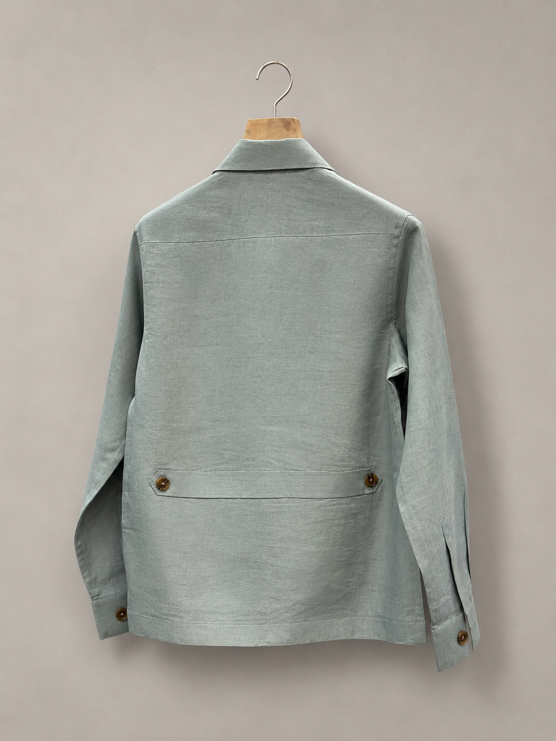 Light Sage Green Linen Shacket