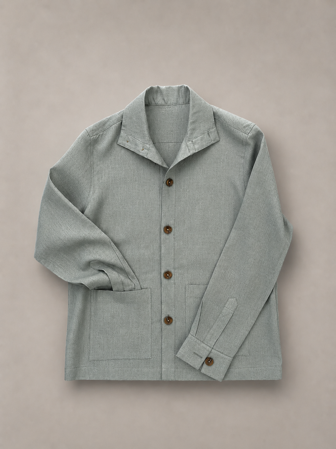 Light Sage Green Linen Shacket