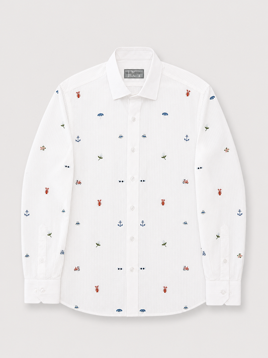 Coastal Escape Seersucker Shirt