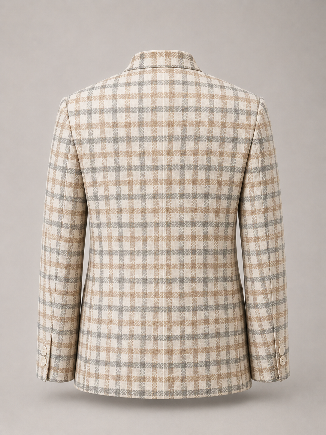 Sandstone Check Linen Bandhgala