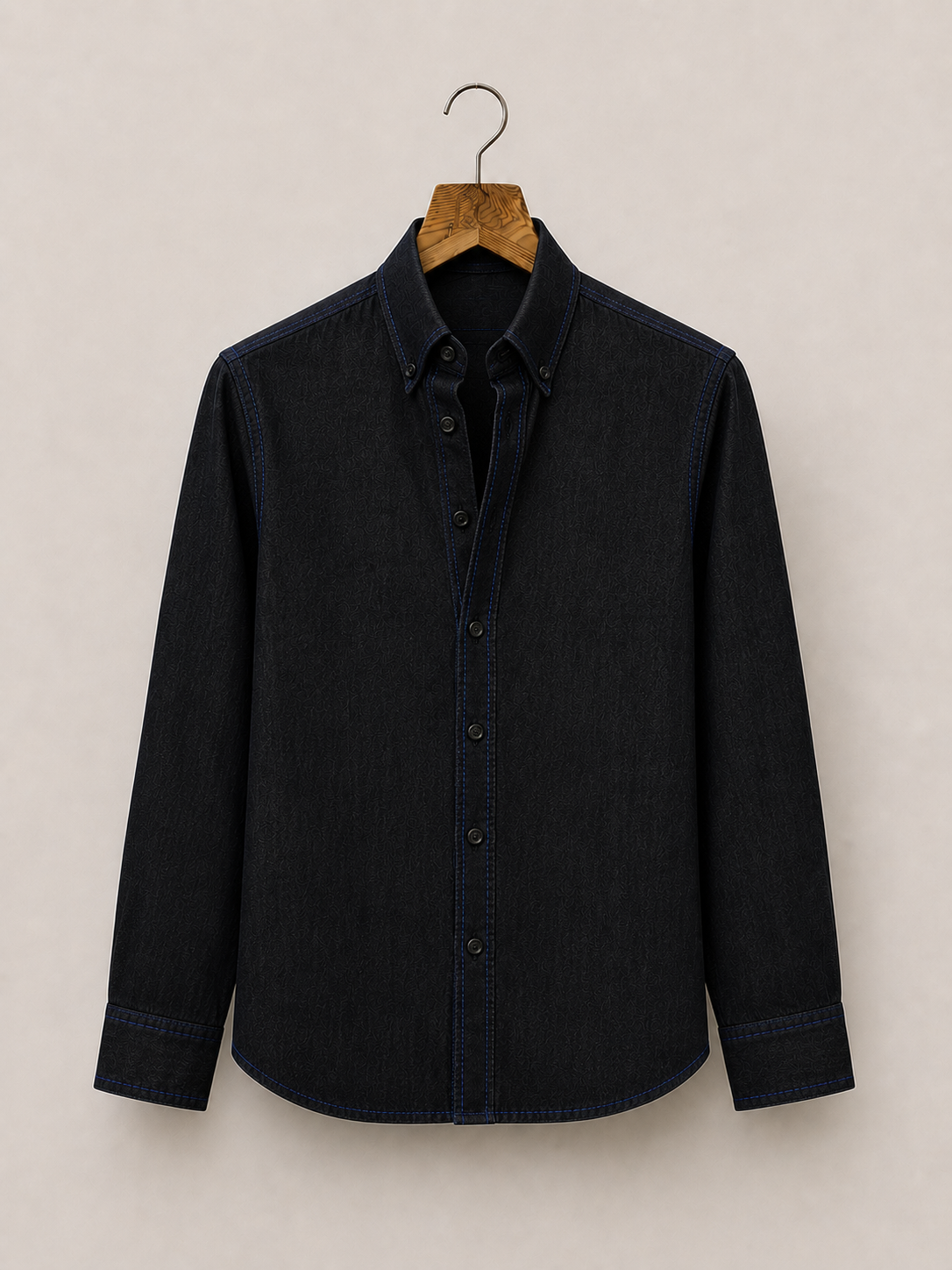Midnight Black Denim Shirt