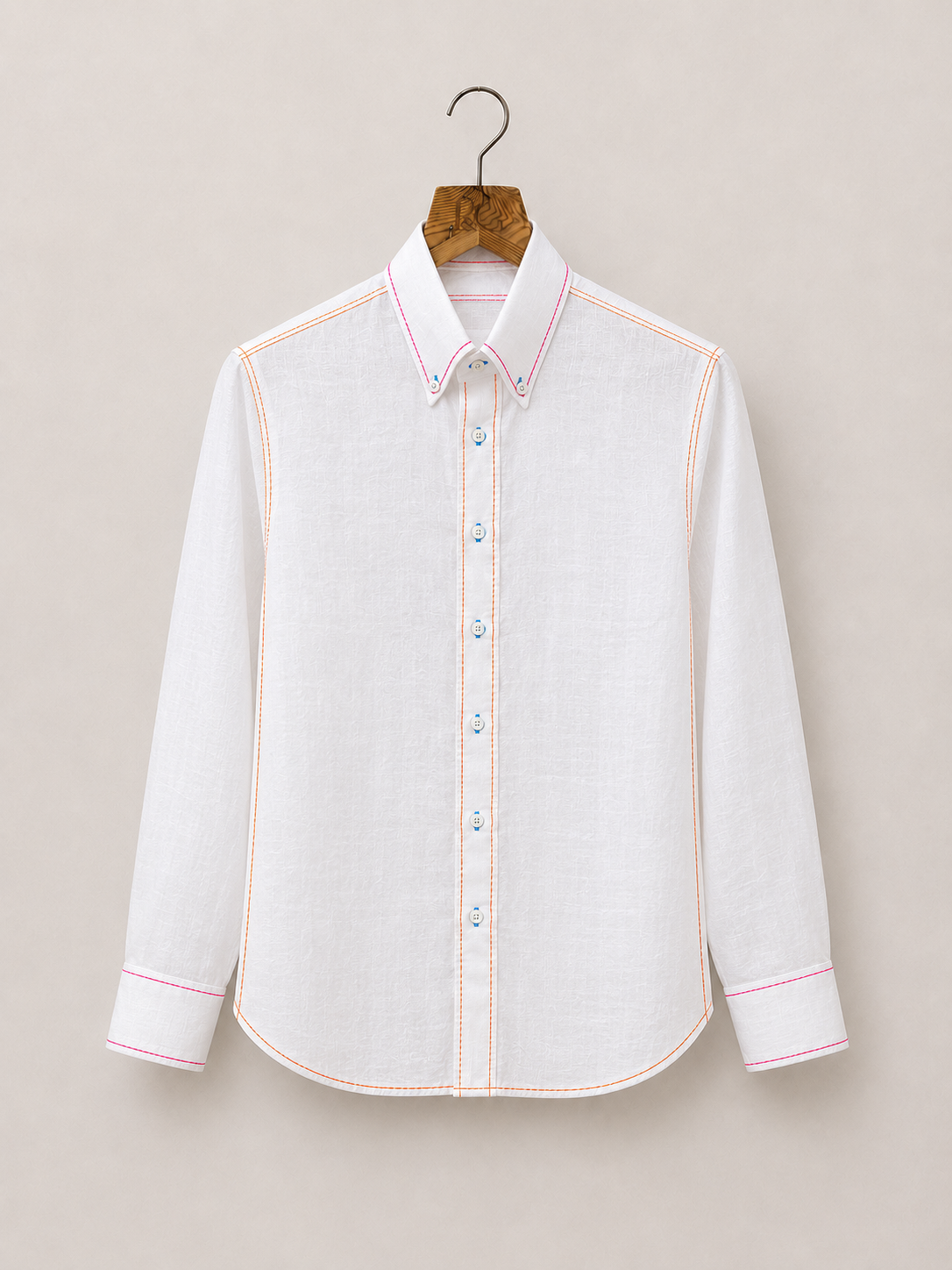 White Linen with Signature Contrast Shirt
