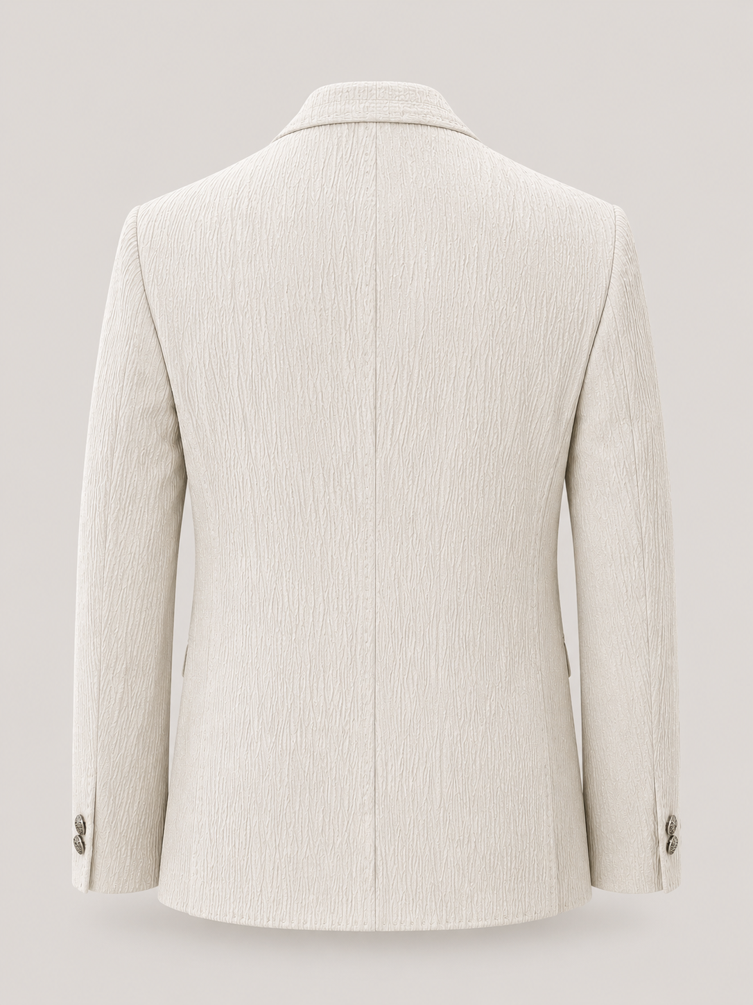 Ivory Textured Tuxedo Blazer