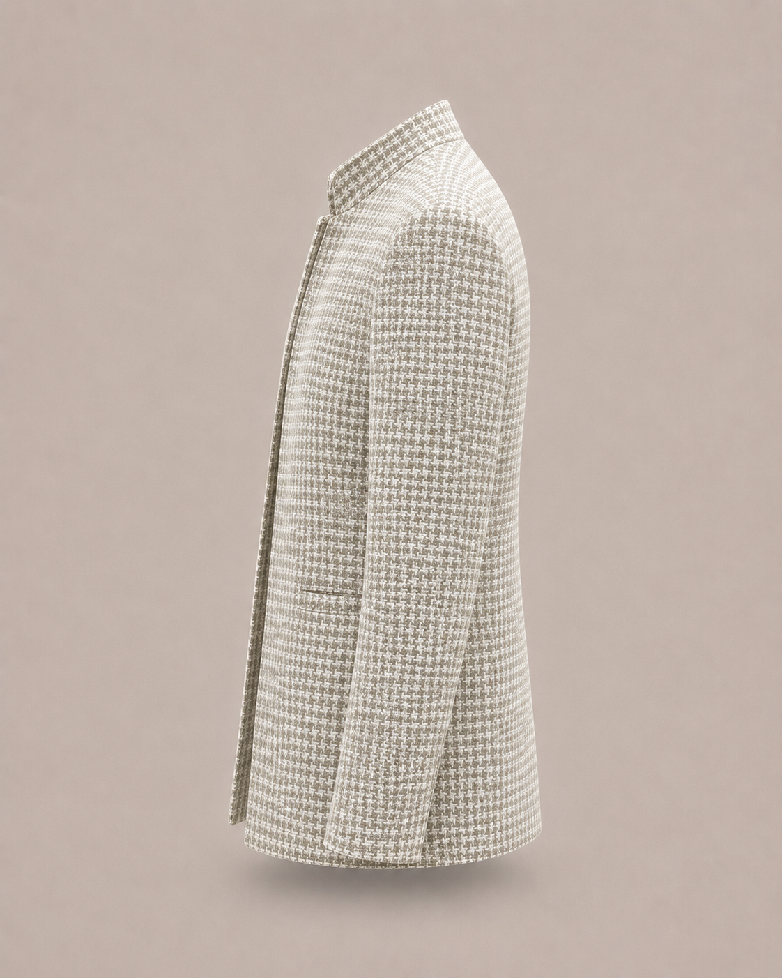 Windsor Houndstooth Matka Silk Bandhgala