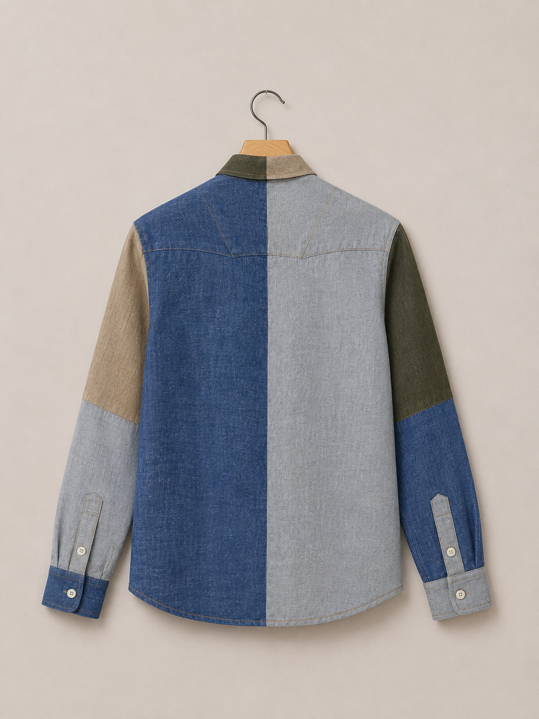 Nomad Linen Color Block Overshirt