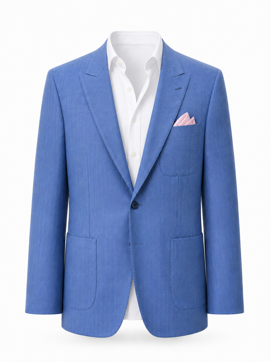 Azure Merino Wool Blazer