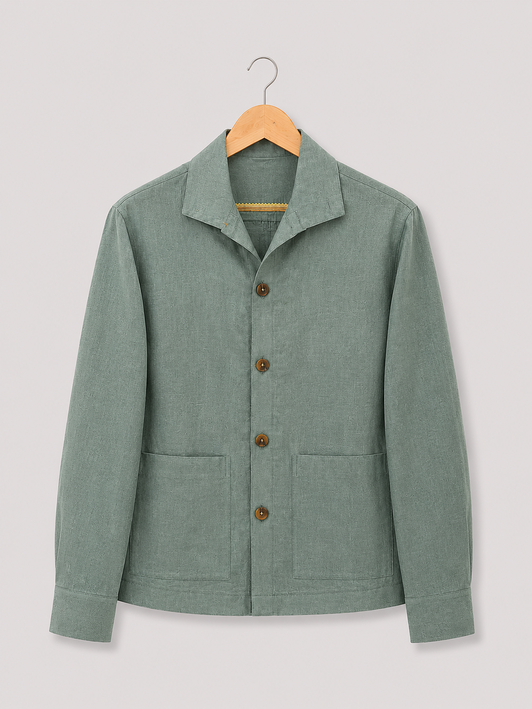 Light Sage Green Linen Shacket