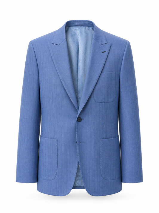 Azure Merino Wool Blazer