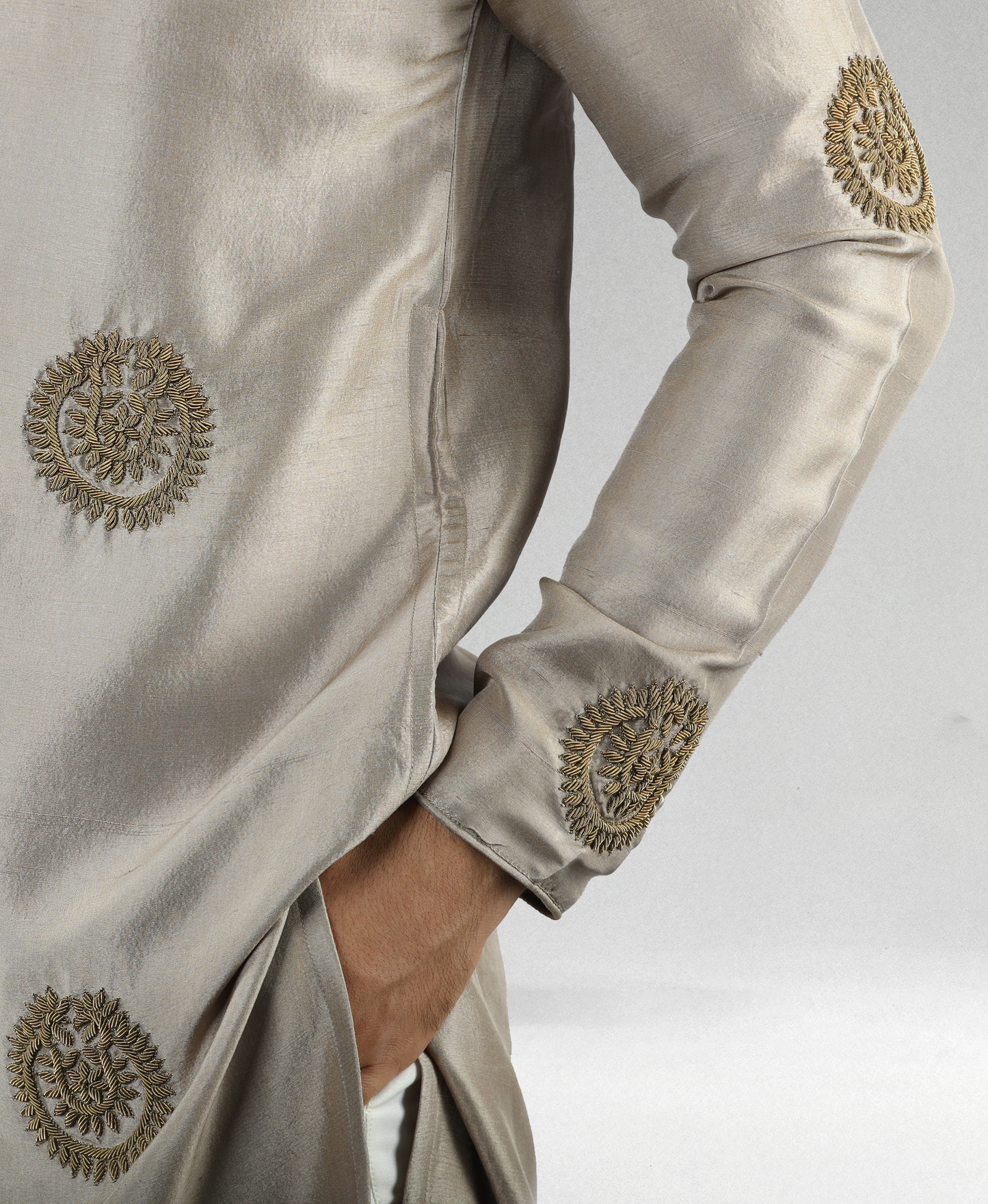 Linen silk kurta