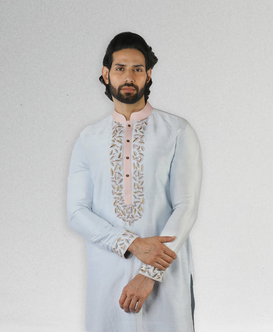 Hand embroidered kurta