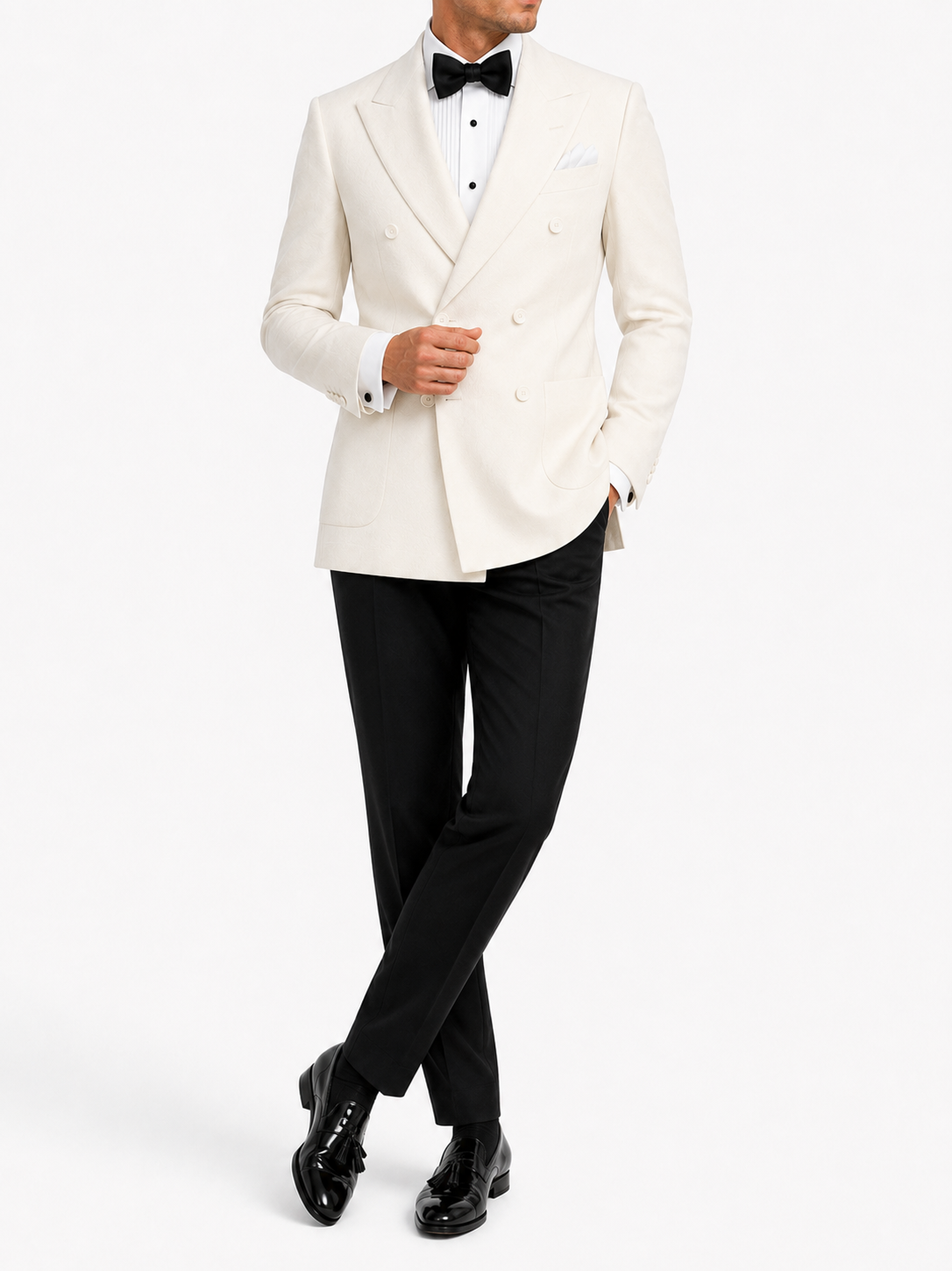 Ivory Double-Breasted Tuxedo