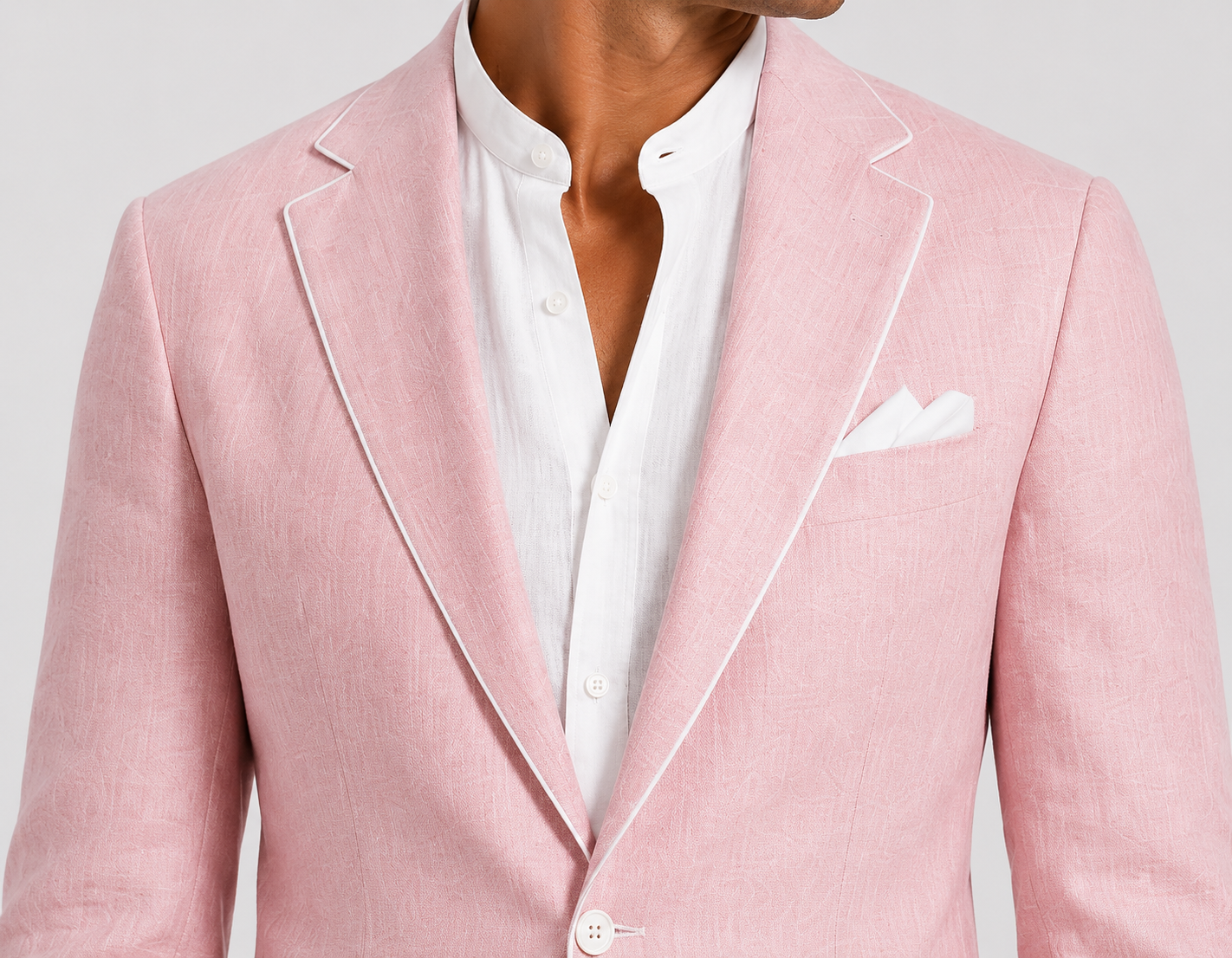 Blush Pink Linen Blazer