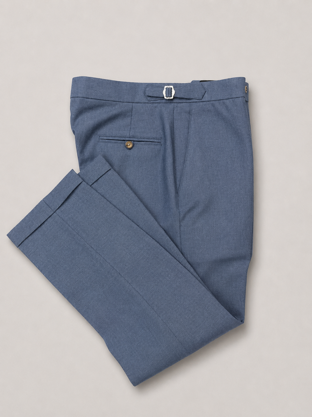 Azure Blue Linen Trouser