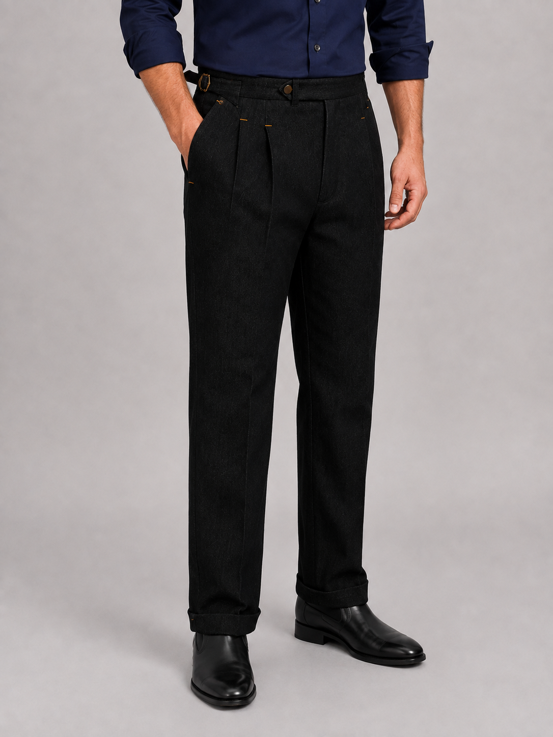 American Fold Black Gurkha Denim