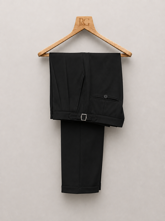 Jet Black Korean Trousers