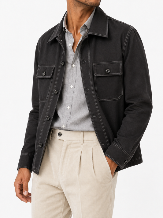 Jet Black Utility Shacket