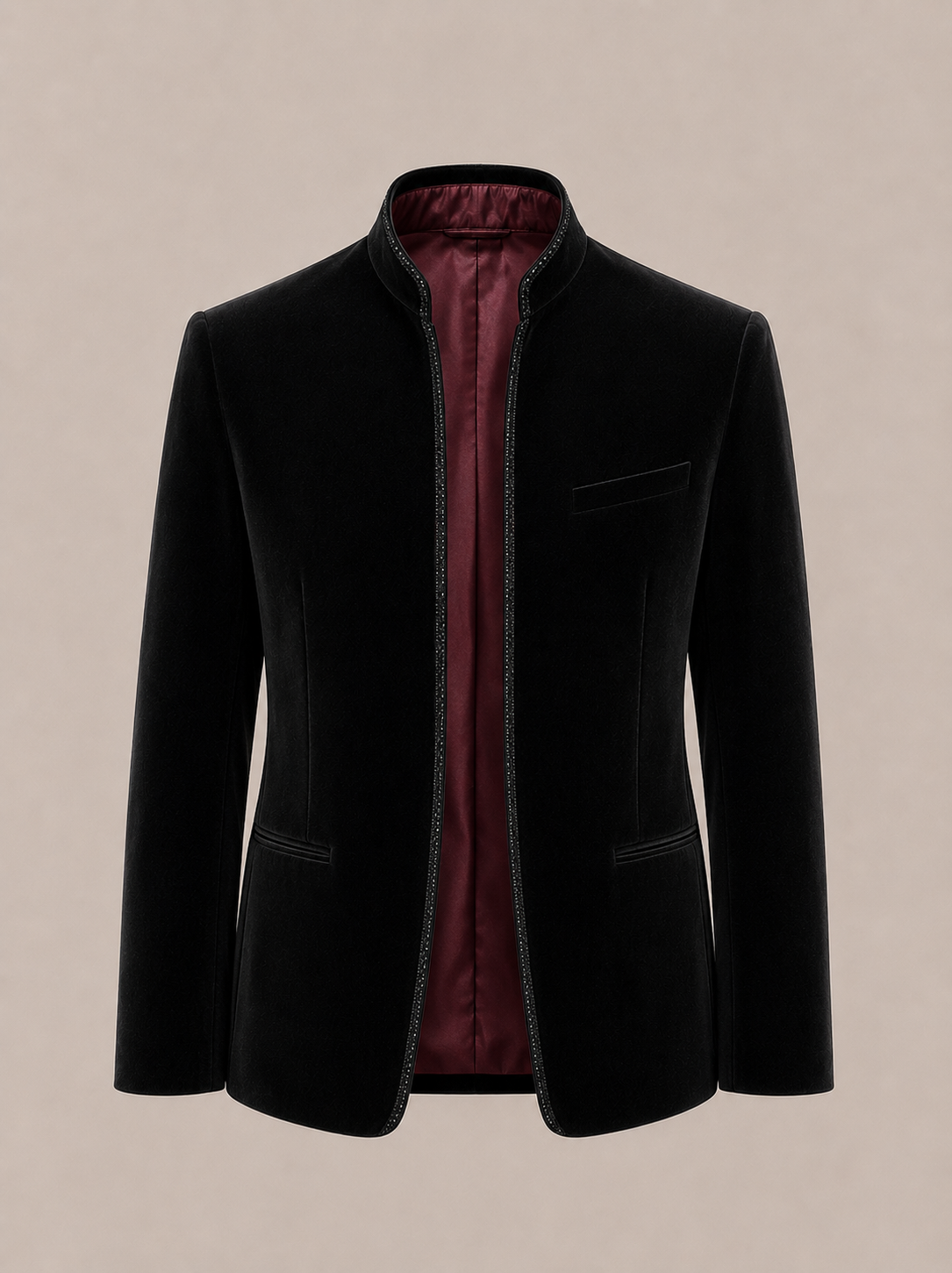 Imperial Black Velvet Bandhgala