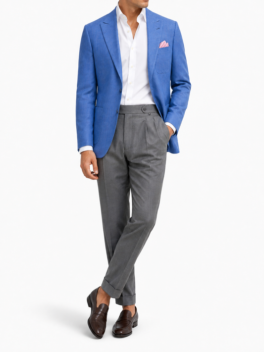 Azure Merino Wool Blazer