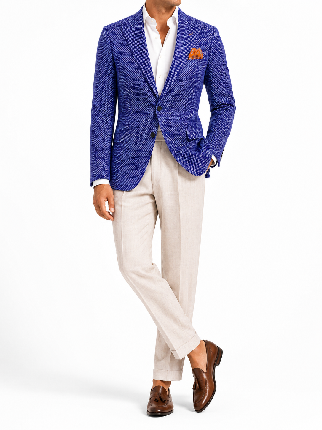 Azure Mosaic Dinner Blazer