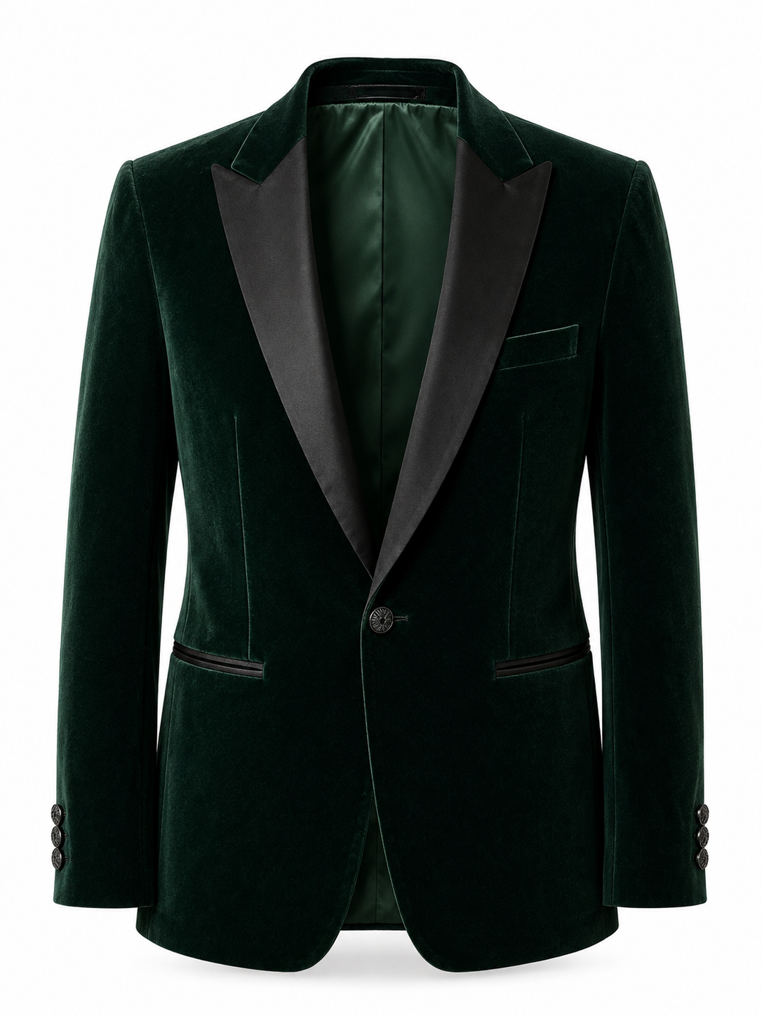 Emerald Velvet Tuxedo Blazer