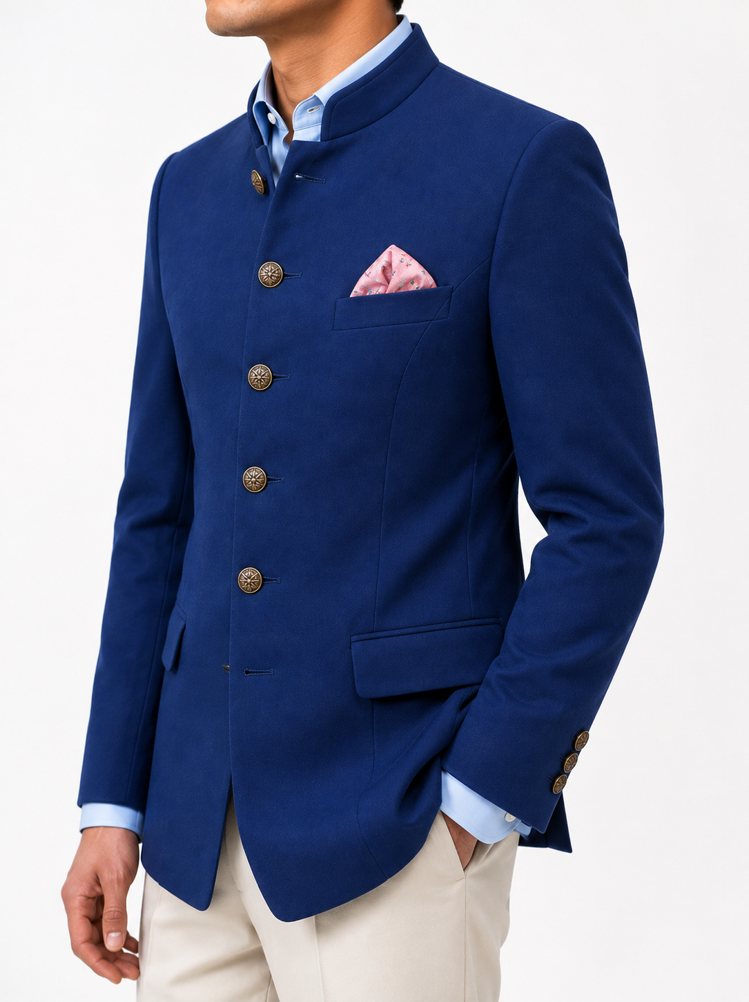 Sapphire Blue Bandhgala