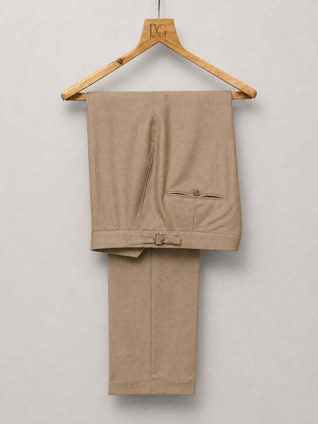 Deep Beige Linen Trouser
