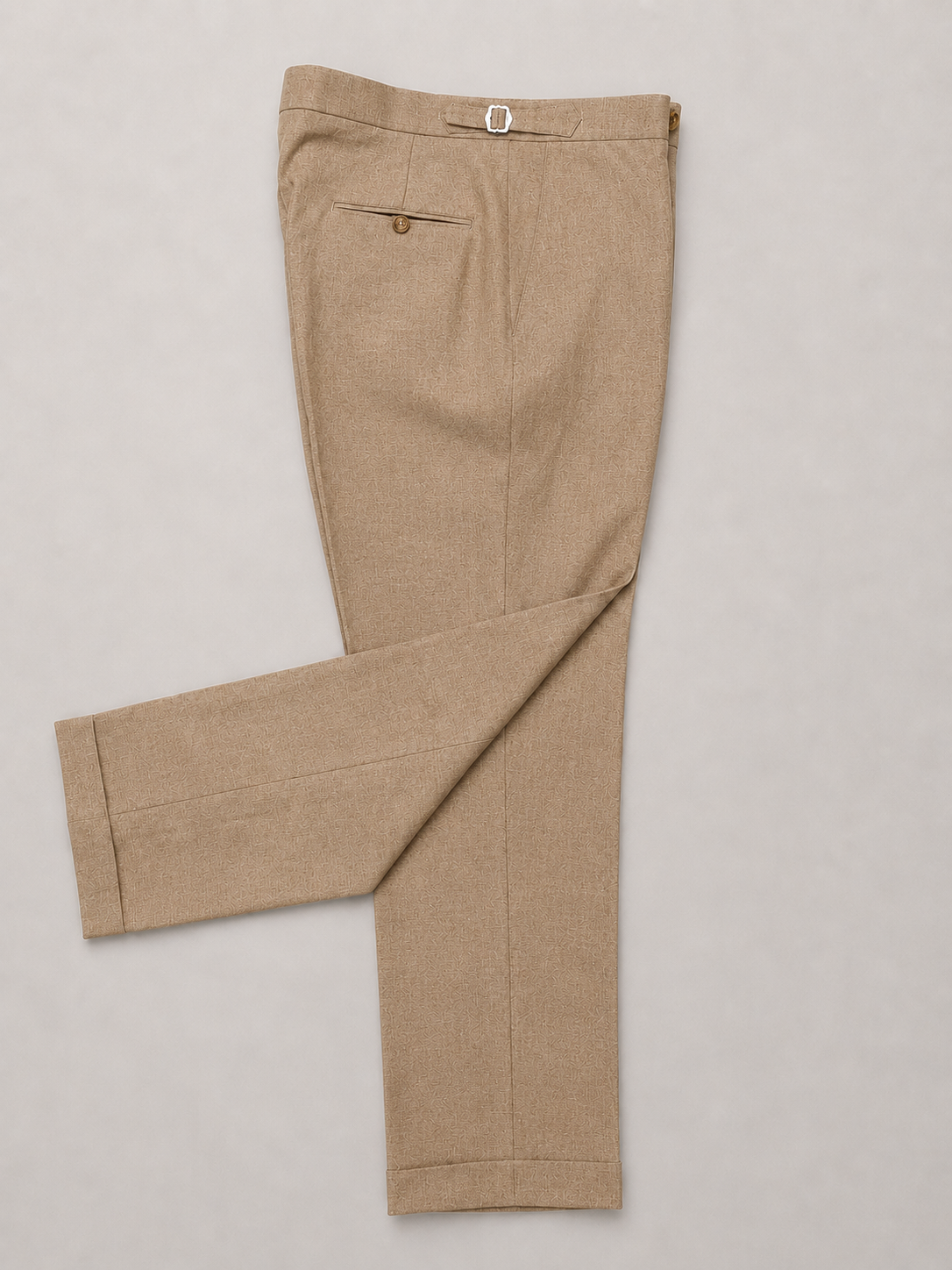 Deep Beige Linen Trouser