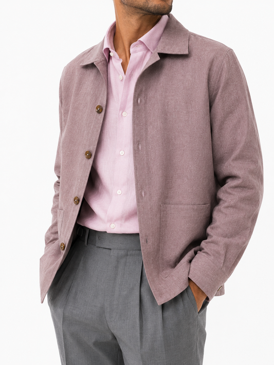 Dusty Pink Linen Shacket
