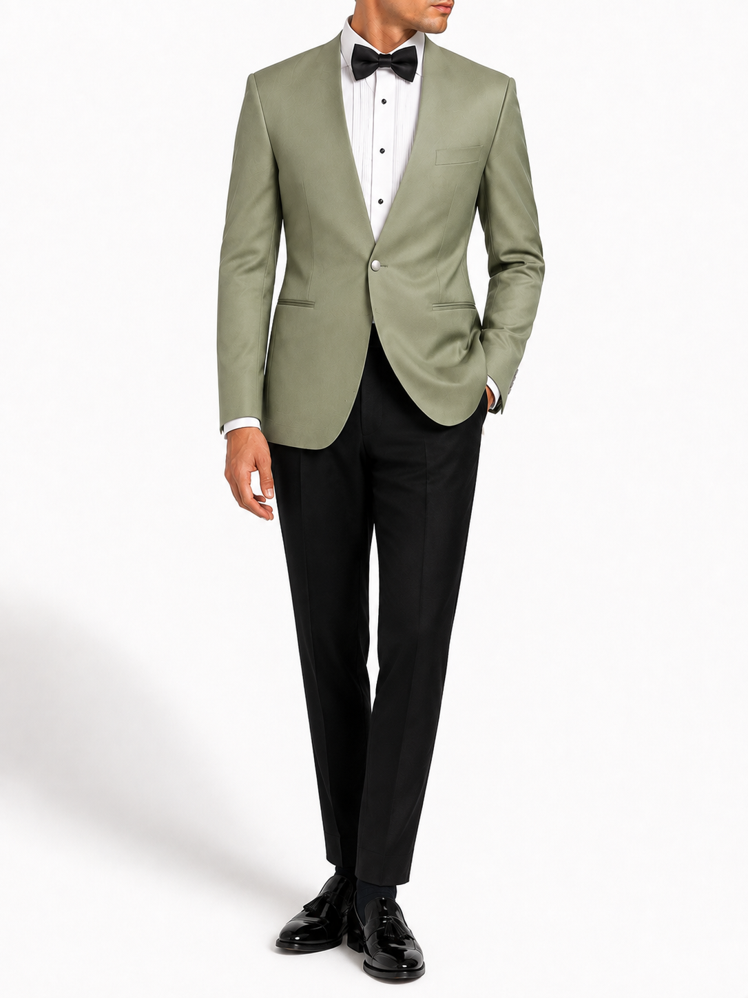 Sage Green Wool Blend Tuxedo