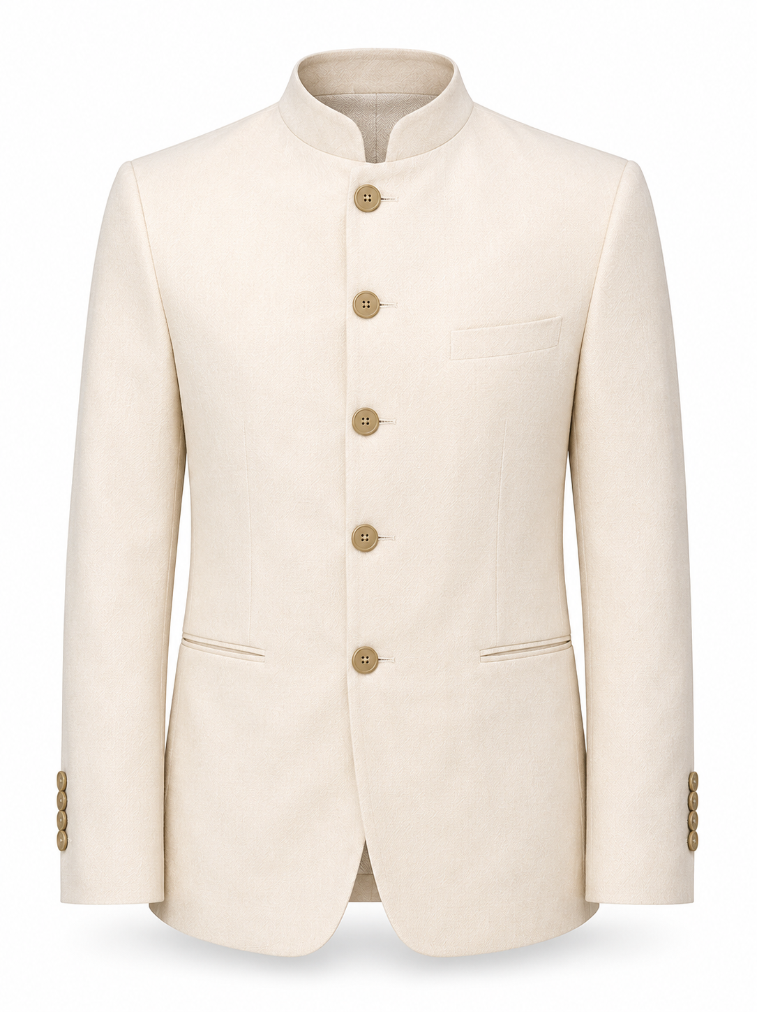 Ivory Flannel Bandhgala