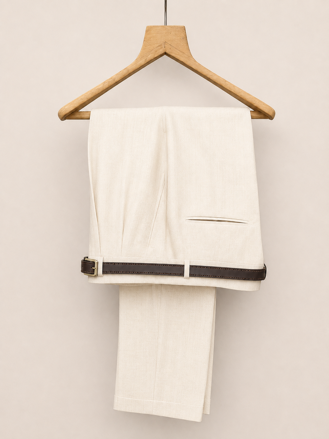 Ivory Hollywood Linen Trousers