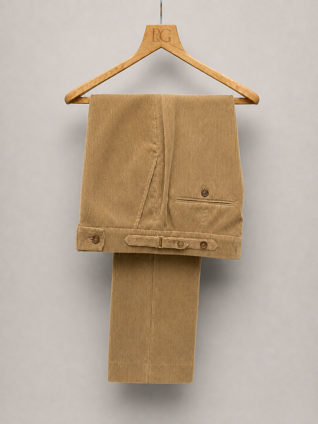 Camel Corduroy Gurkha Trousers