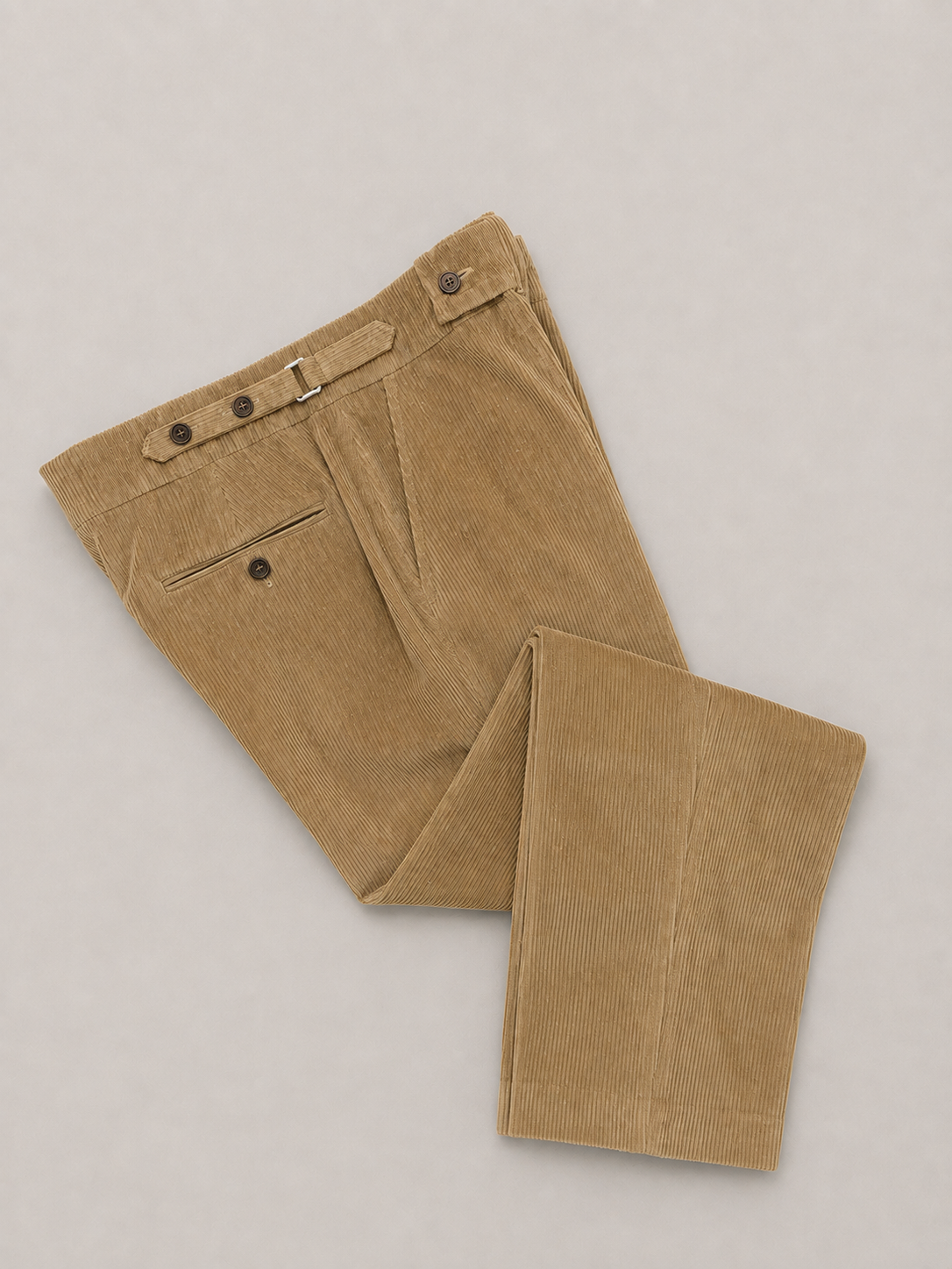 Camel Corduroy Gurkha Trousers
