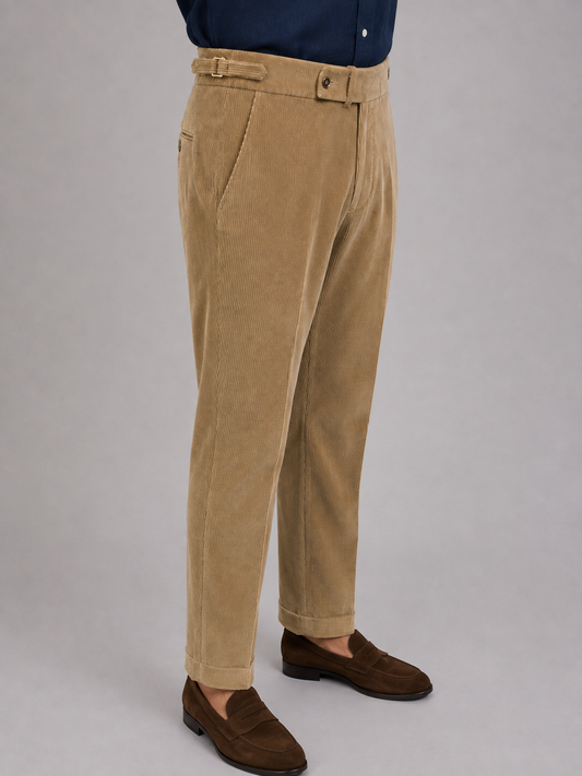Camel Corduroy Gurkha Trousers