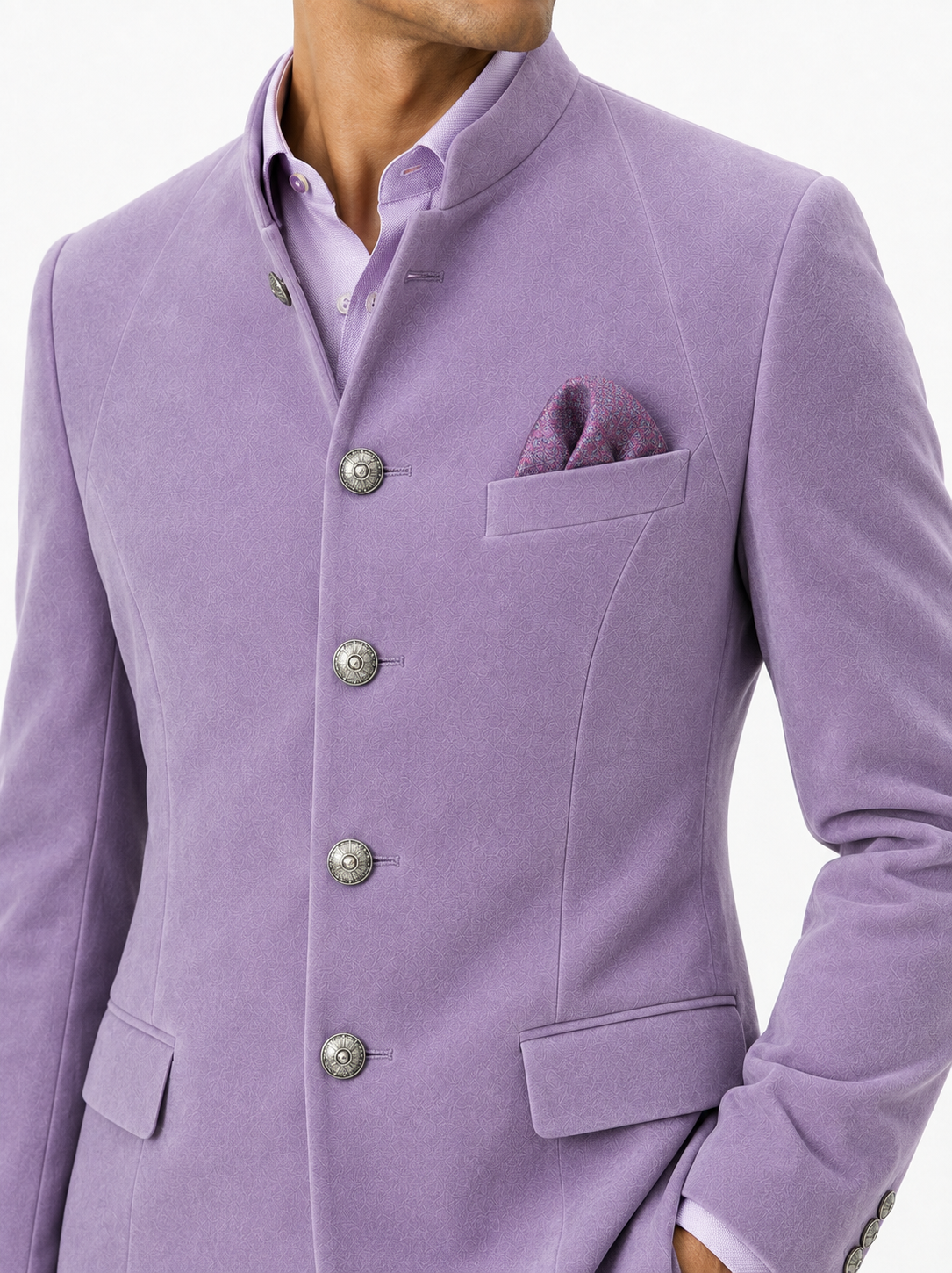 Lavender Royale Bandhgala