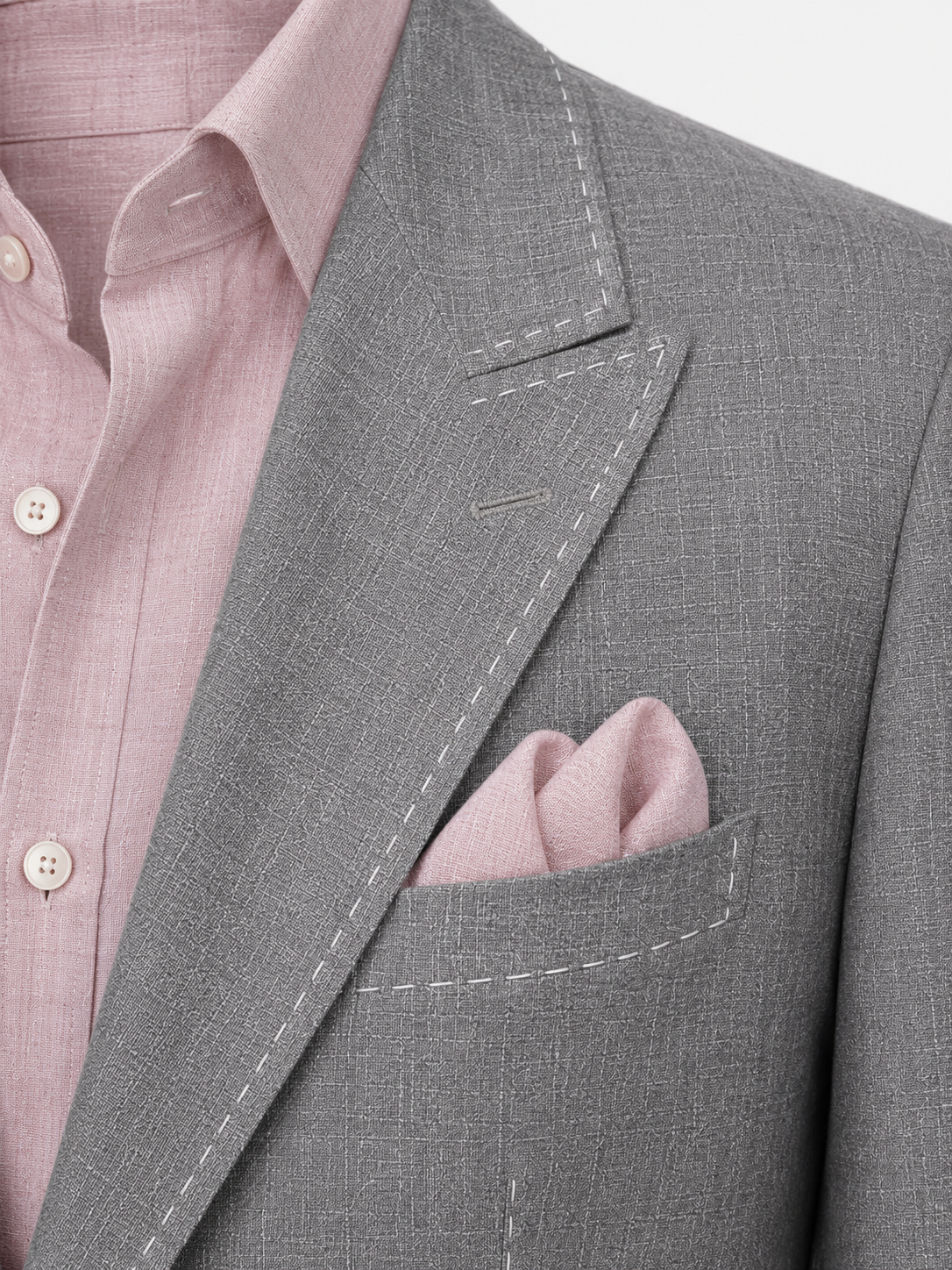 Ash Grey Unlined Linen Blazer