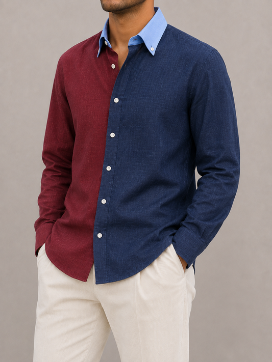 Bordeaux Riviera Linen Shirt