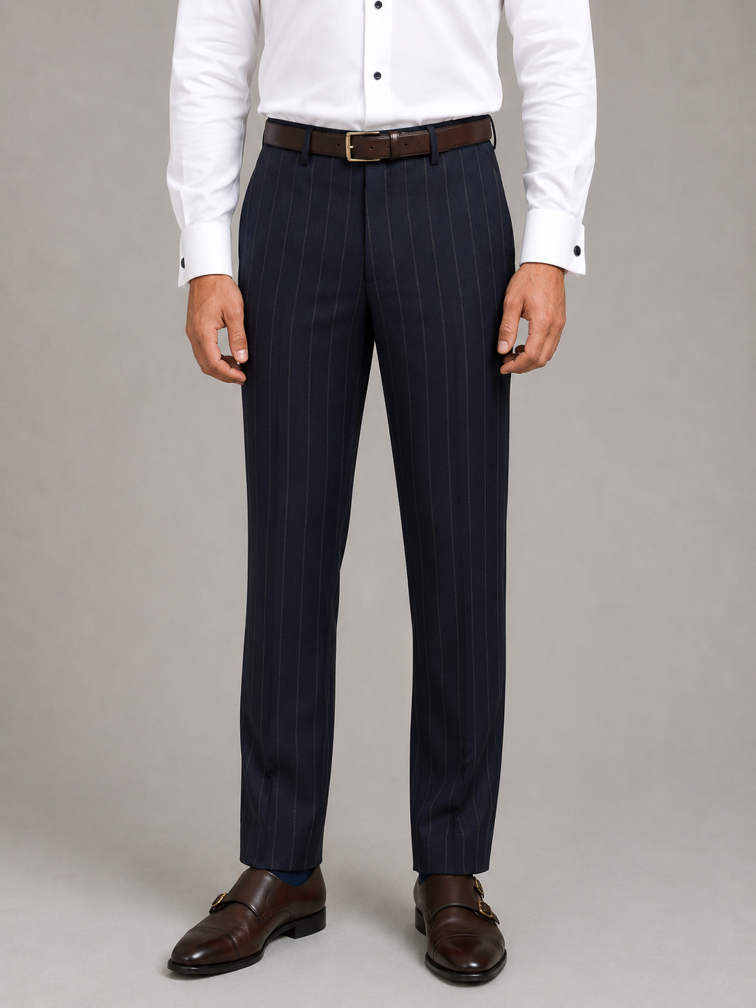 Midnight Navy Pinstripe Tailored Trouser