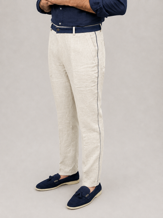 Natural Linen Lounge Trousers