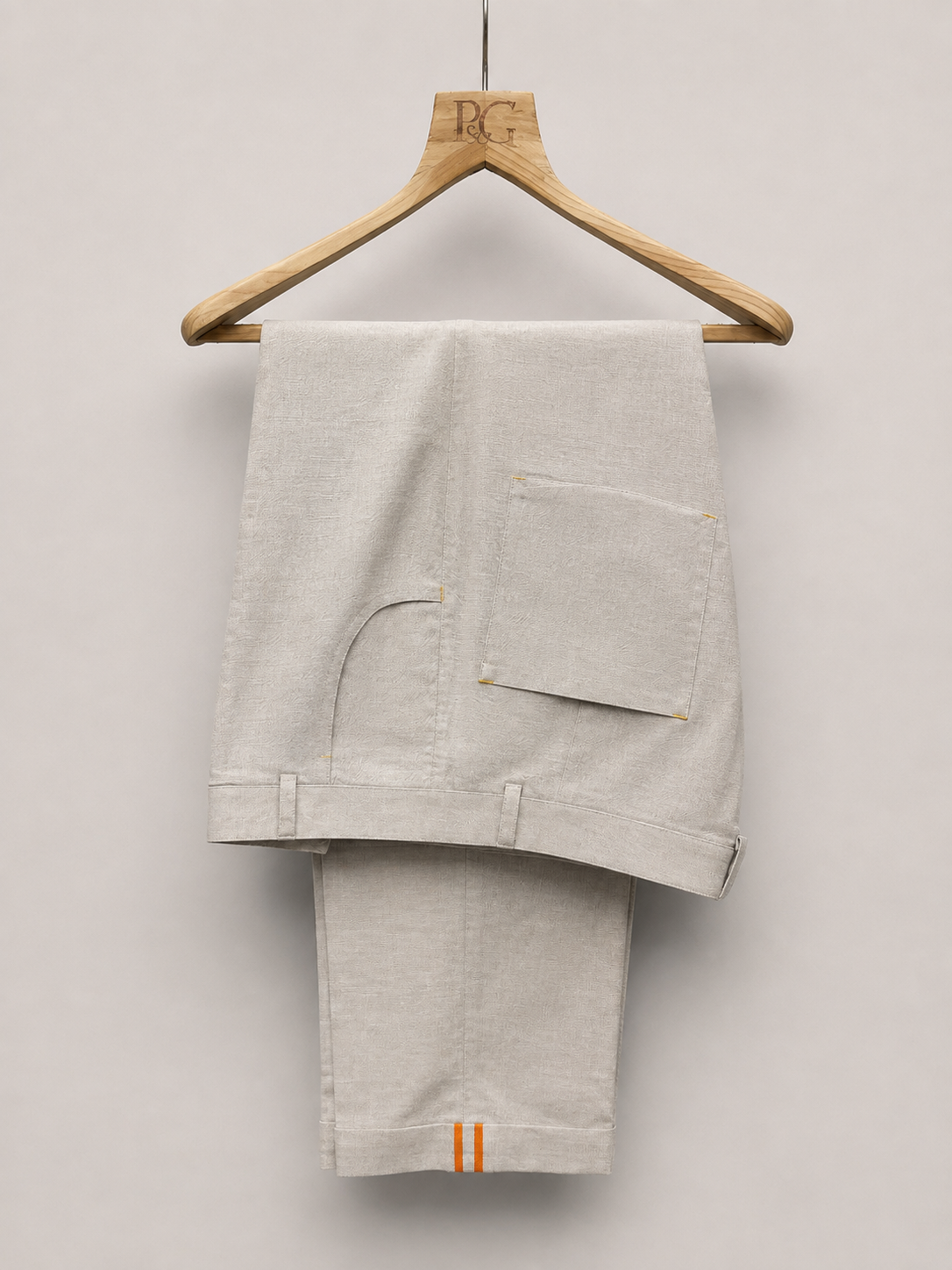 Light Beige Cotton Blend Lounge Trousers